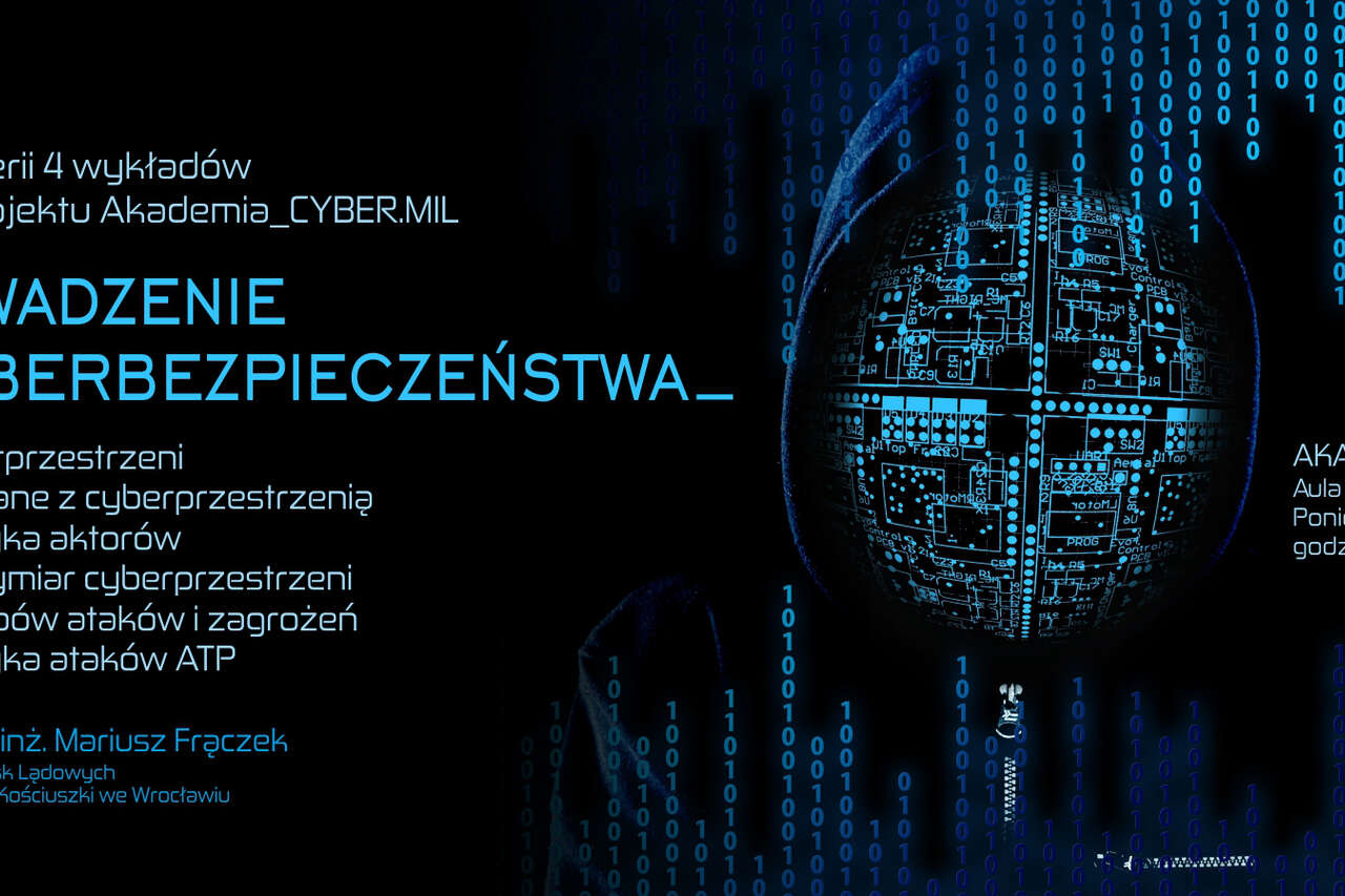Cyberbezpieczeństwo - seria wykładów, baner reklamowy